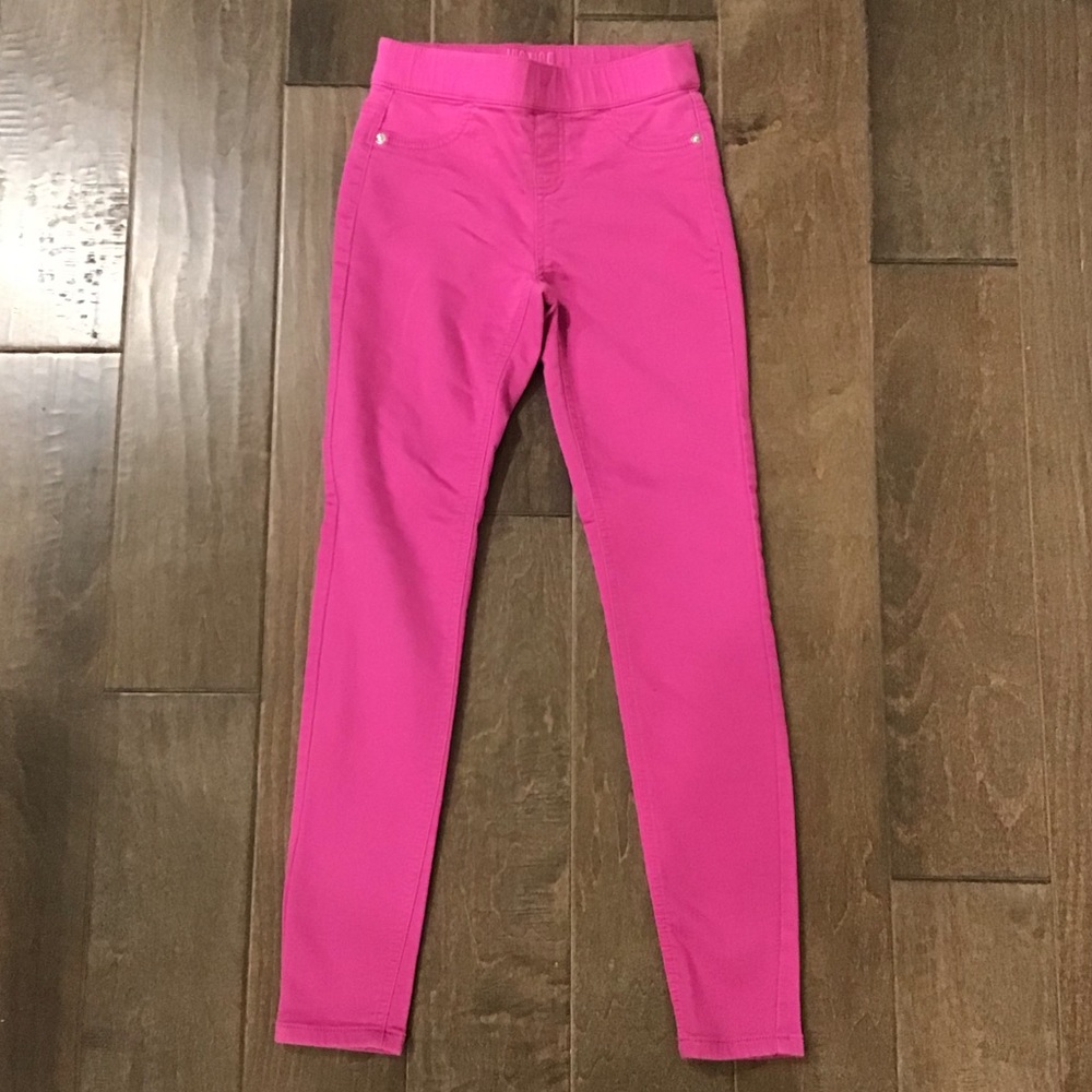 Justice fuchsia mid rise leggings